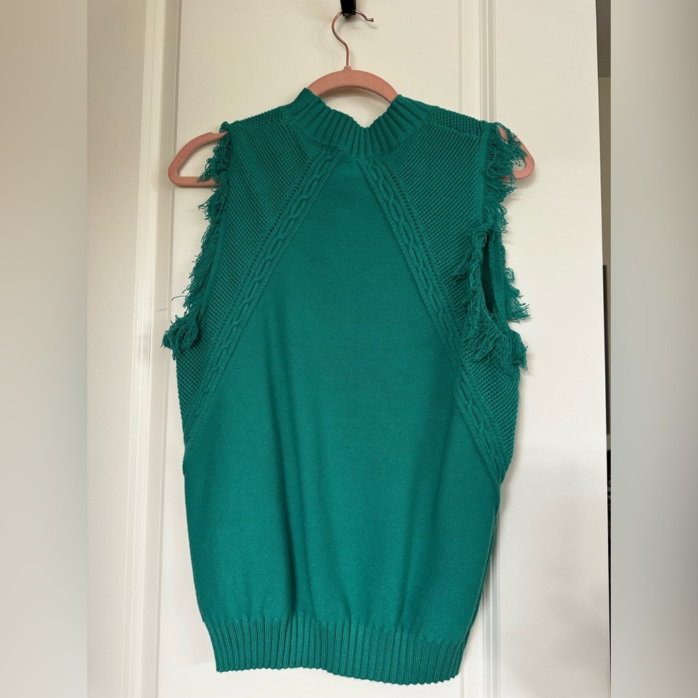 Sleeveless Fringe Sweater - Picture 9 of 12